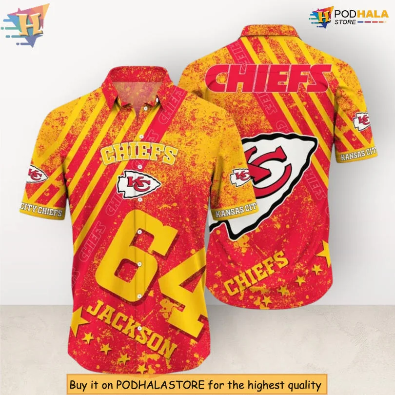 Kansas City Chiefs Sunset Hawaiian Shirt With Bold Abstract Design