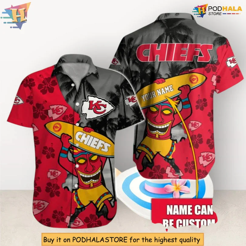 Kansas City Chiefs Surf Culture Hawaiian Shirt With Custom Name Option