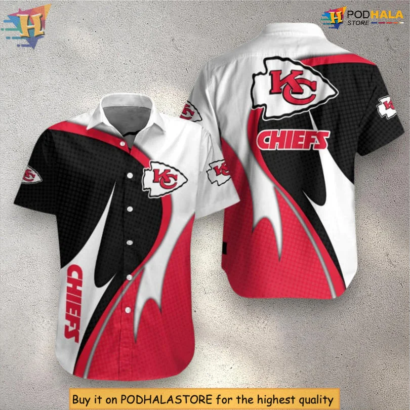 Kansas City Chiefs Swirl Pattern Hawaiian Shirt For Game Day