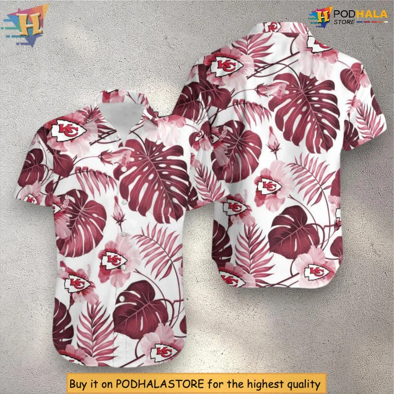 Kansas City Chiefs Tropical Hawaiian Shirt With Bold Floral Design