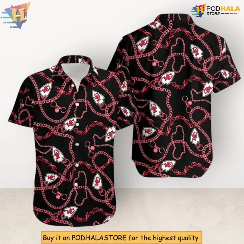 Kansas City Chiefs Tropical Hawaiian Shirt With Bold Logo Design