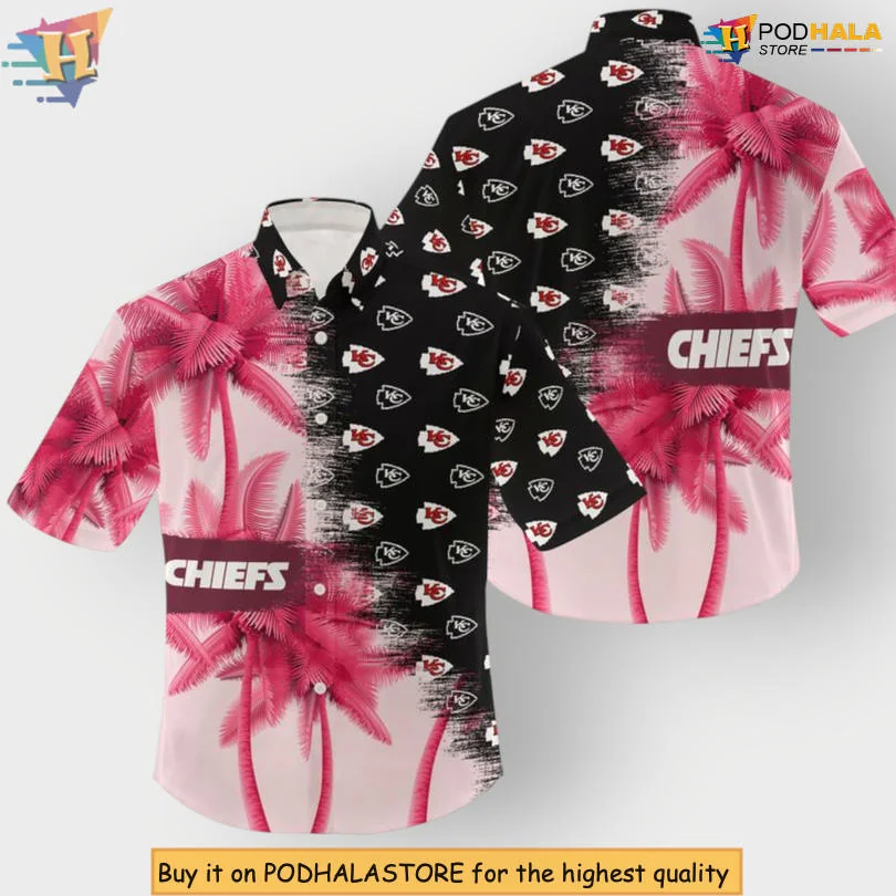 Kansas City Chiefs Tropical Hawaiian Shirt With Bold Red Chiefs Design