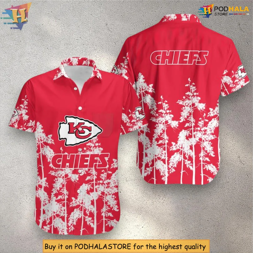 Kansas City Chiefs Tropical Hawaiian Shirt With Palm Trees