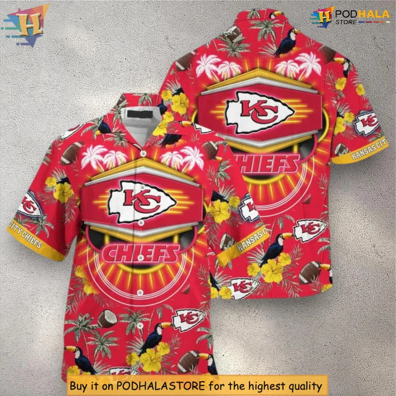 Kansas City Chiefs Tropical Hawaiian Shirt With Vibrant Summer Design