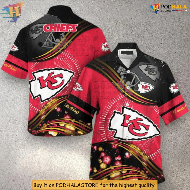 Kansas City Chiefs Vibrant Hawaiian Shirt With Bold Wave Design