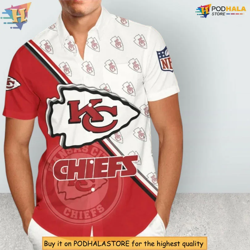 Kansas City Chiefs Vintage Hawaiian Shirt In Classic Red Edition