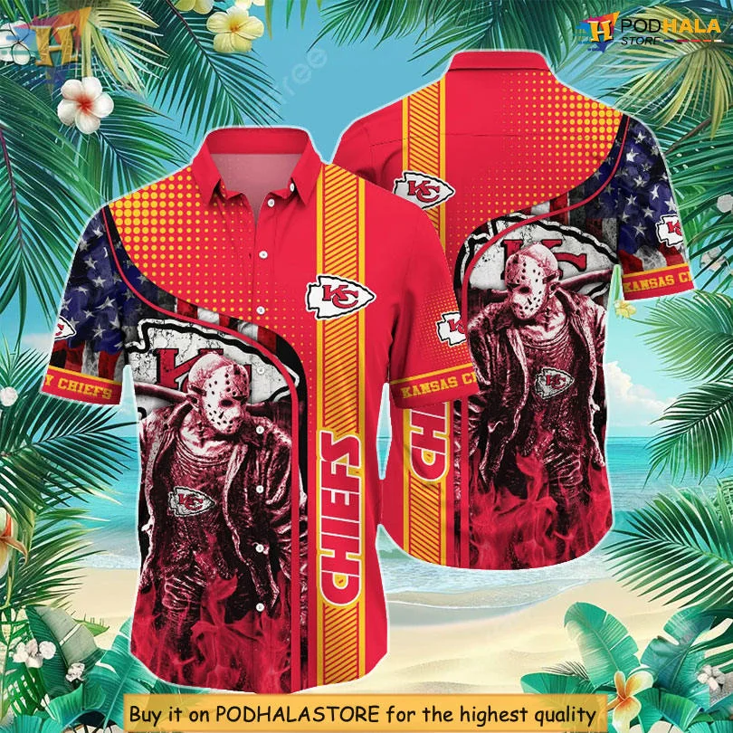 Kansas City Chiefs Warrior Hawaiian Shirt With Sunset Design