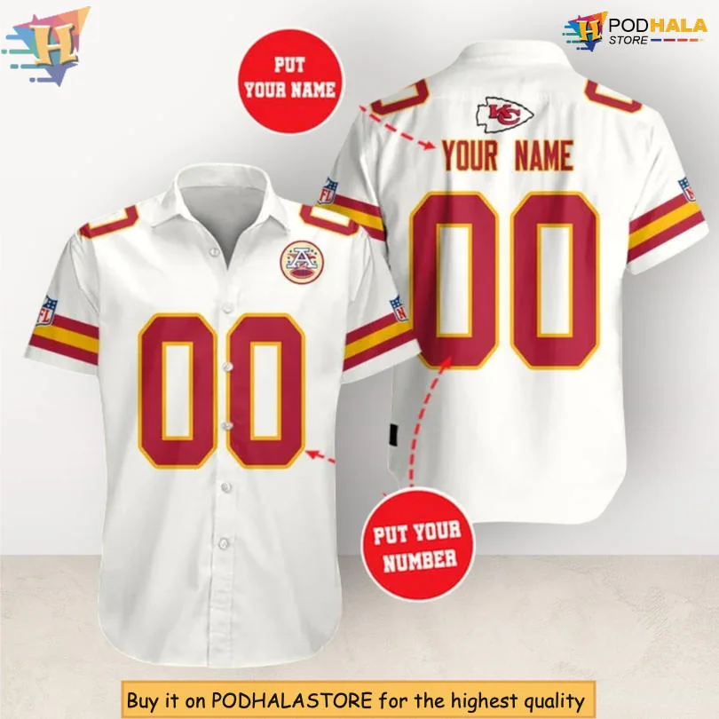 Kansas City Chiefs Youth Hawaiian Shirt Custom 3d With Team Colors