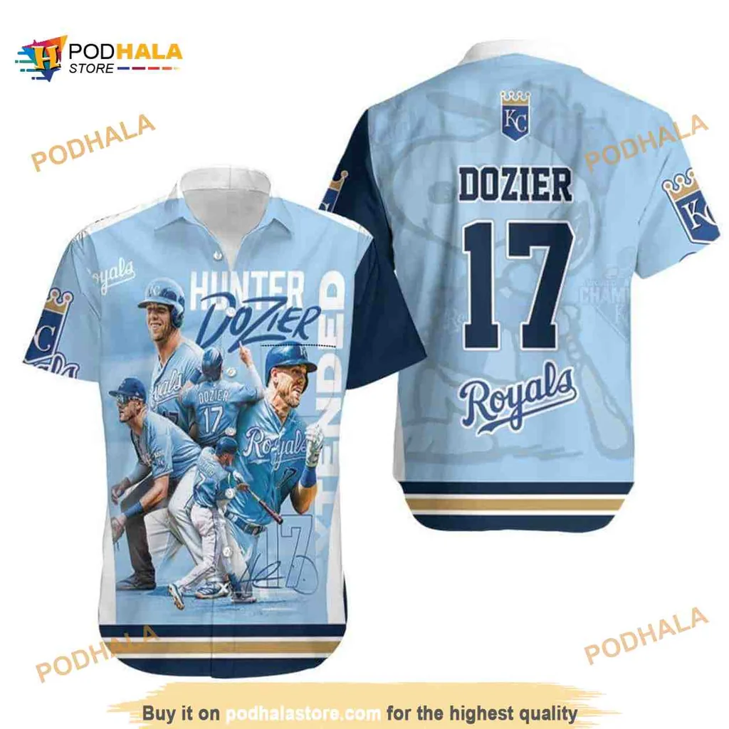 Kansas City Royals Baseball Fan Hawaiian Shirt With Player Design