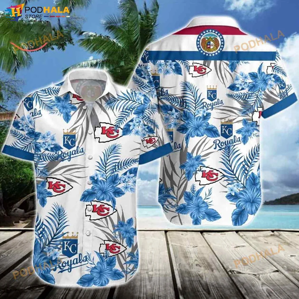 Kansas City Sports Hawaiian Shirt With Chiefs And Royals Logos