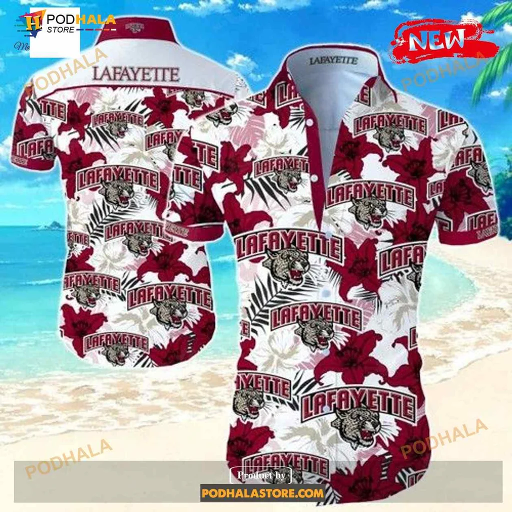 Lafayette Leopards Hawaiian Shirt With Tropical Summer Design
