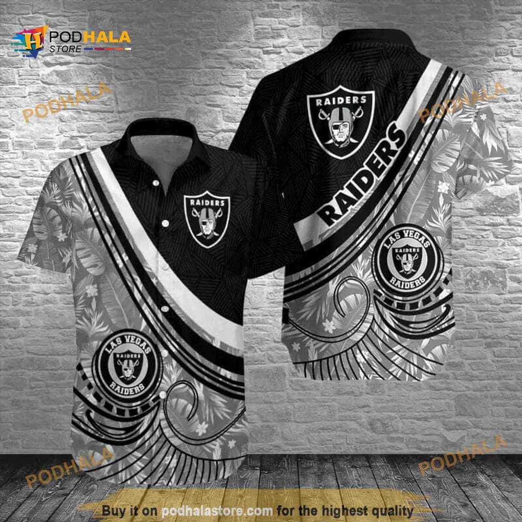 Las Vegas Raiders Aloha Shirt, Tropical Hawaiian Style For Fans