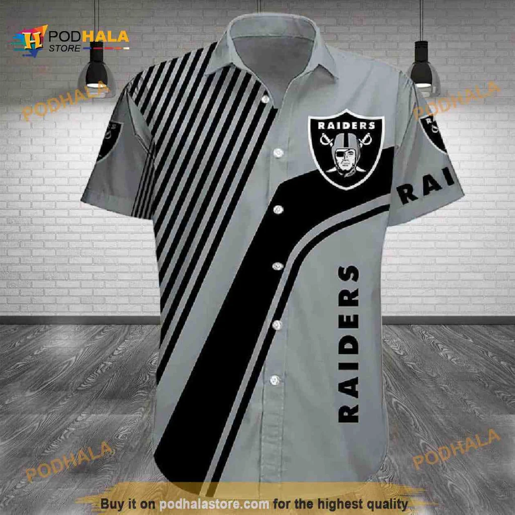 Las Vegas Raiders Aloha Shirt With Bold Design For Football Fans