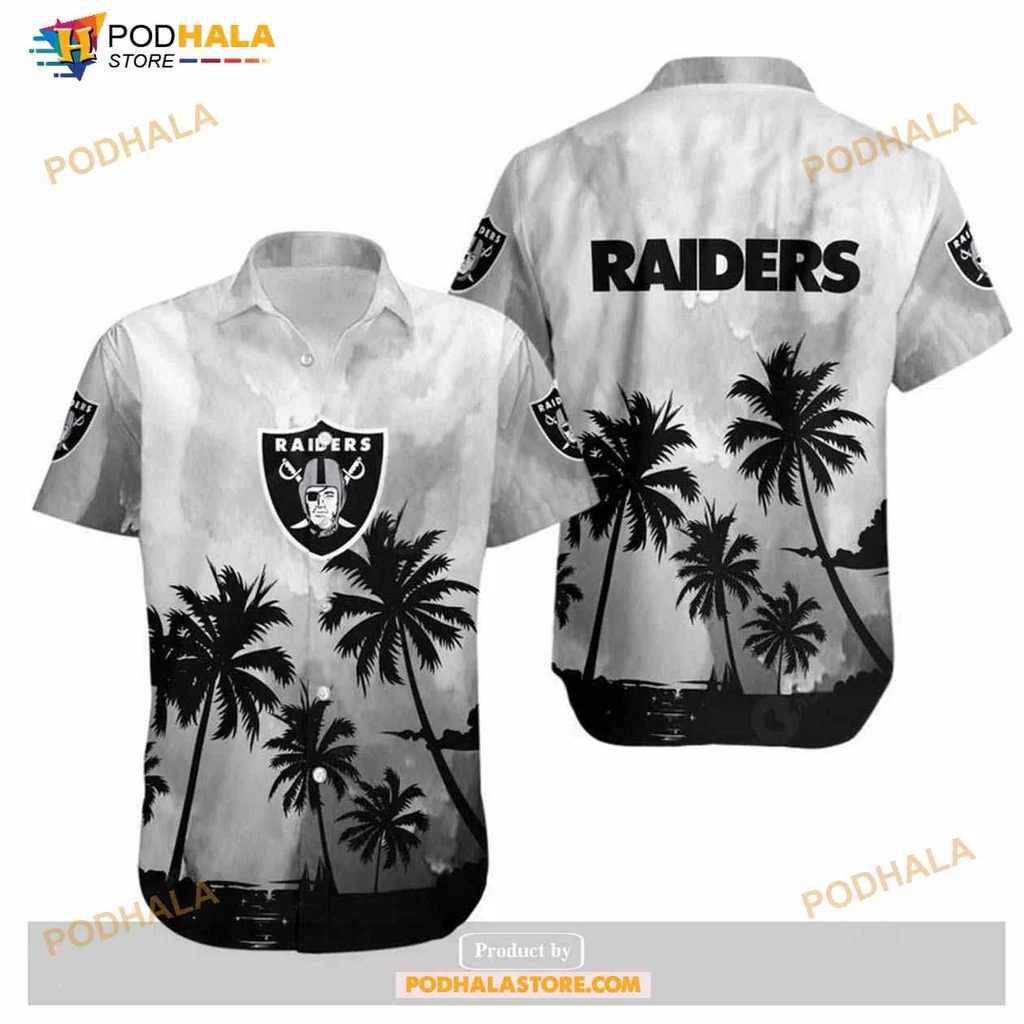Las Vegas Raiders Coconut Trees Hawaiian Shirt For Nfl Fans