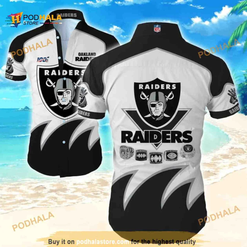 Las Vegas Raiders Hawaiian Shirt, Bold Nfl Team Apparel For Fans
