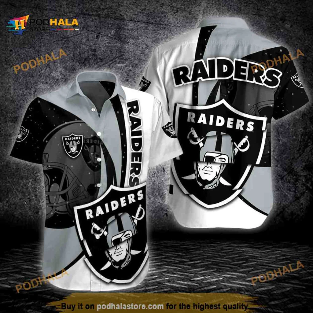 Las Vegas Raiders Hawaiian Shirt, Bold Team Logo Design For Fans