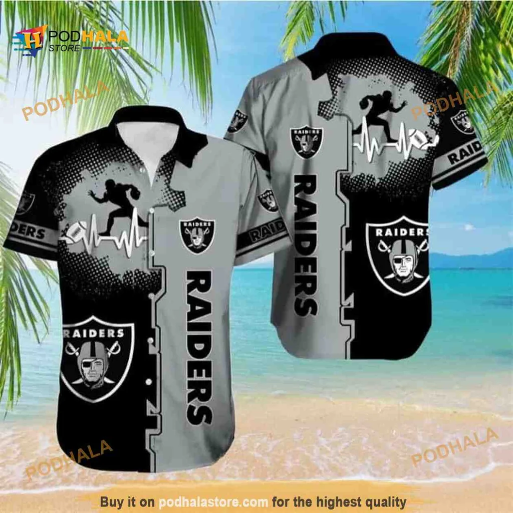 Las Vegas Raiders Hawaiian Shirt Featuring Bold Team Logo And Patterns