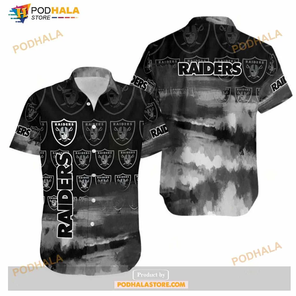 Las Vegas Raiders Hawaiian Shirt Featuring Bold Team Logos And Colors