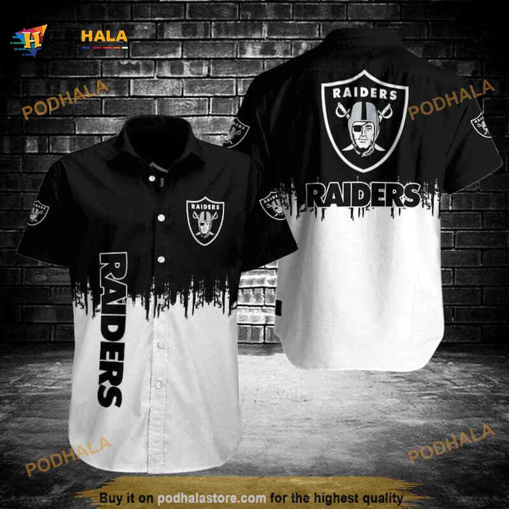 Las Vegas Raiders Hawaiian Shirt With Bold Logo Design