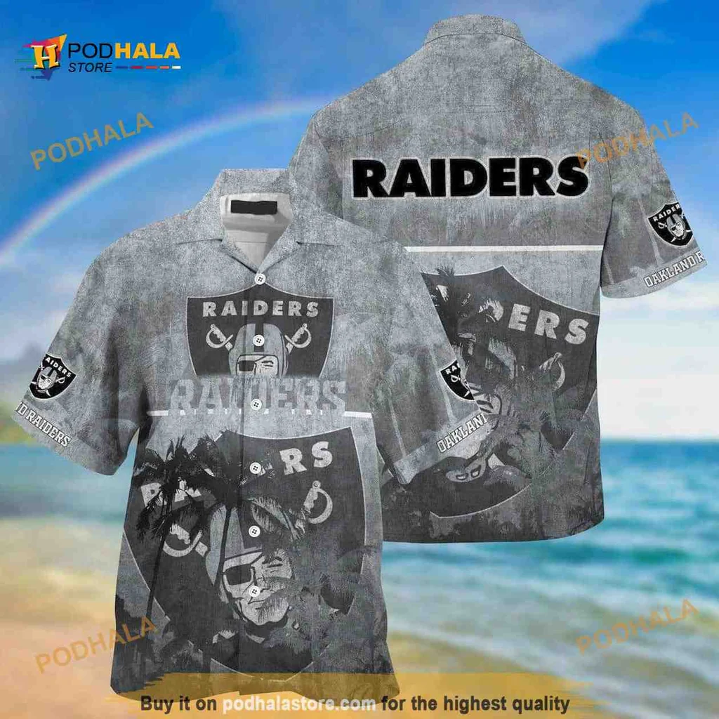 Las Vegas Raiders Hawaiian Shirt With Bold Raiders Design