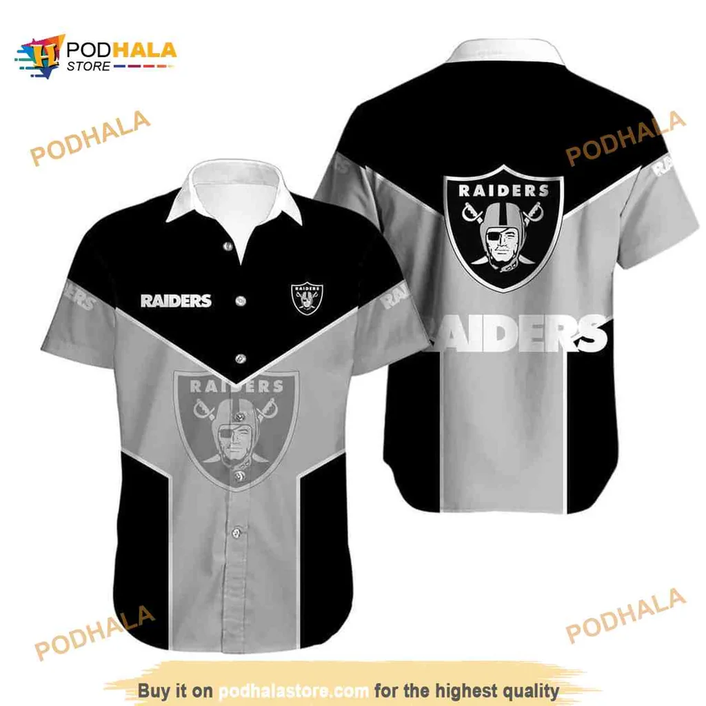Las Vegas Raiders Hawaiian Shirt With Bold Team Logo