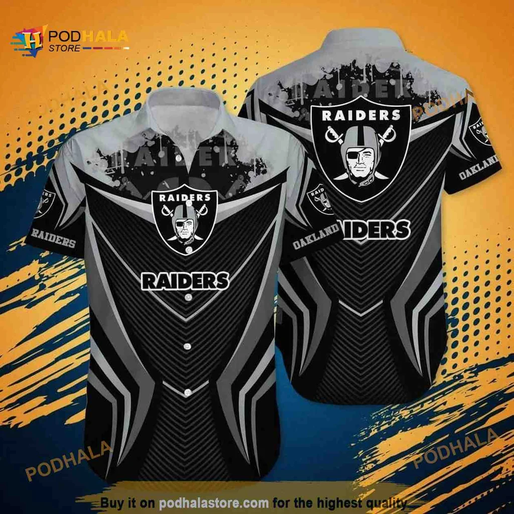 Las Vegas Raiders Hawaiian Shirt With Bold Team Logo