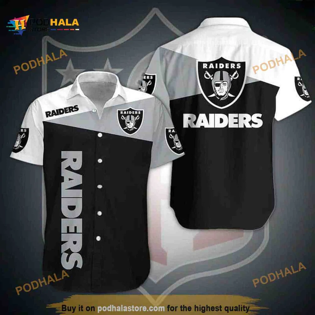 Las Vegas Raiders Hawaiian Shirt With Bold Team Logo