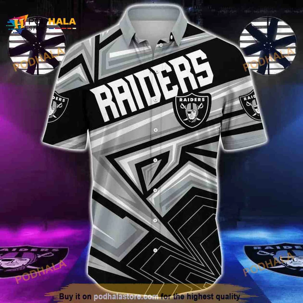 Las Vegas Raiders Hawaiian Shirt With Bold Team Logo And Design