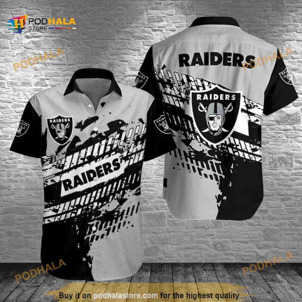 Las Vegas Raiders Hawaiian Shirt With Bold Team Logo And Design