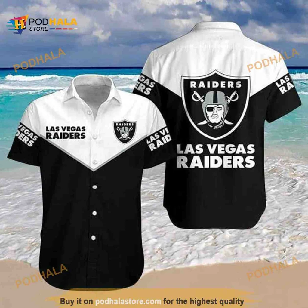 Las Vegas Raiders Hawaiian Shirt With Bold Team Logo Design