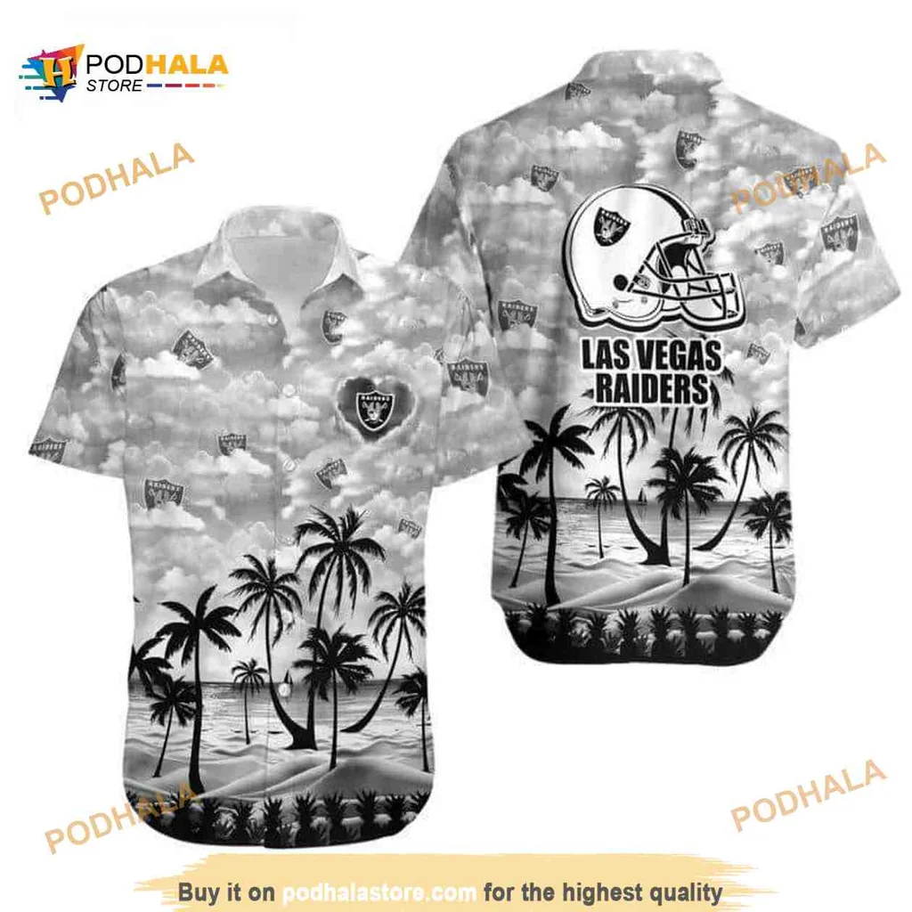 Las Vegas Raiders Hawaiian Shirt With Tropical Design For Summer Fans