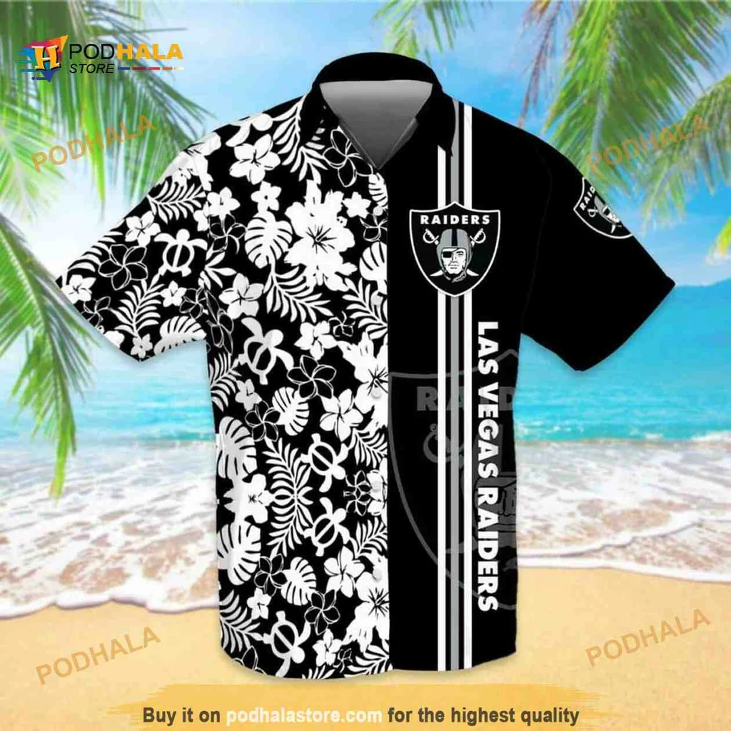 Las Vegas Raiders Tropical Hawaiian Shirt With Bold Floral Design