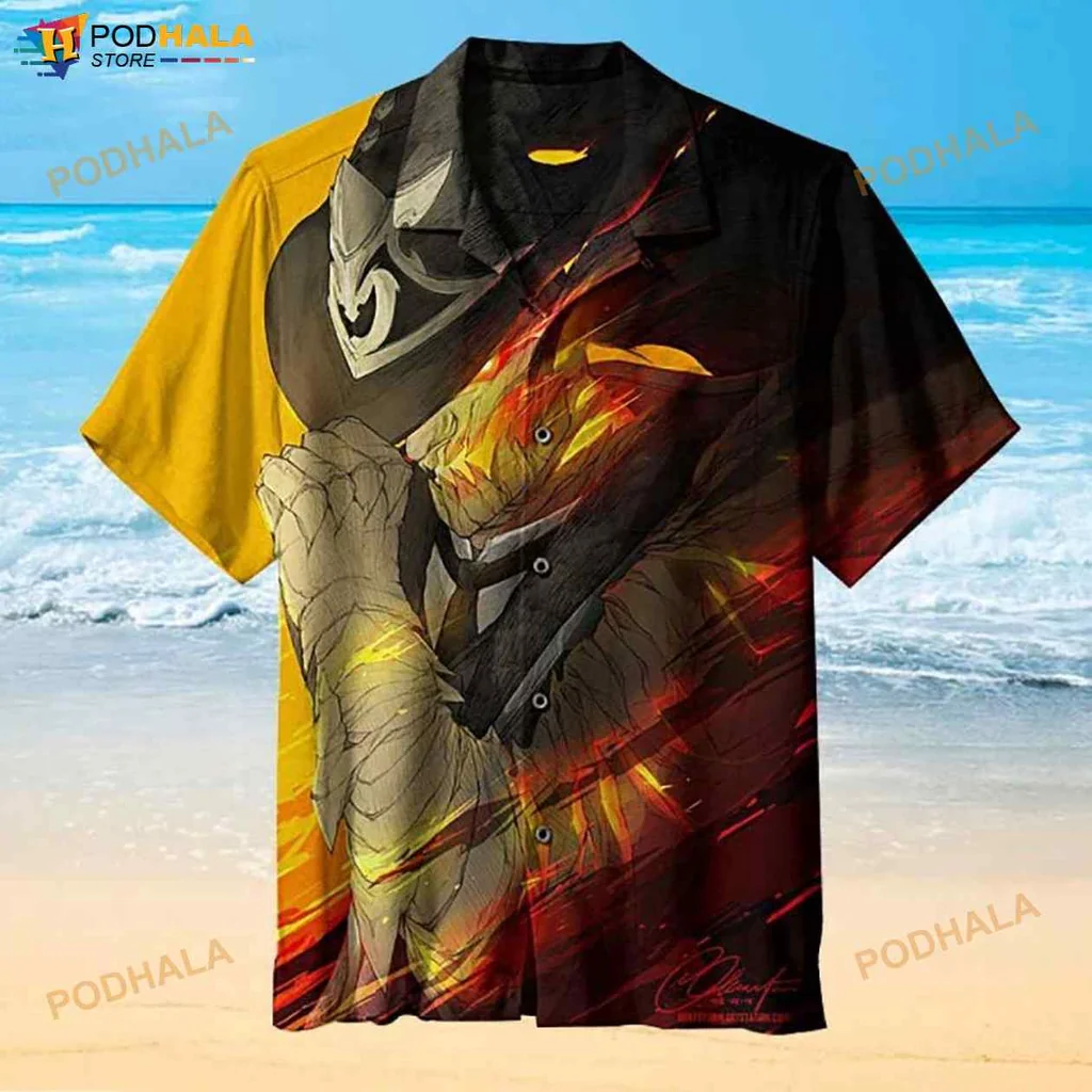 League Of Legends Hawaiian Shirt Featuring Bold Character Design