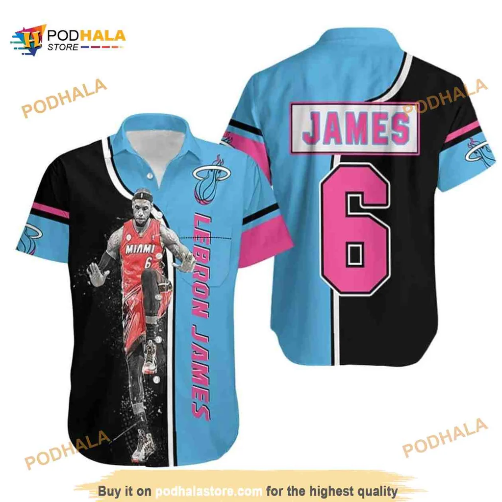 Lebron James Miami Heat Hawaiian Shirt For Basketball Fans