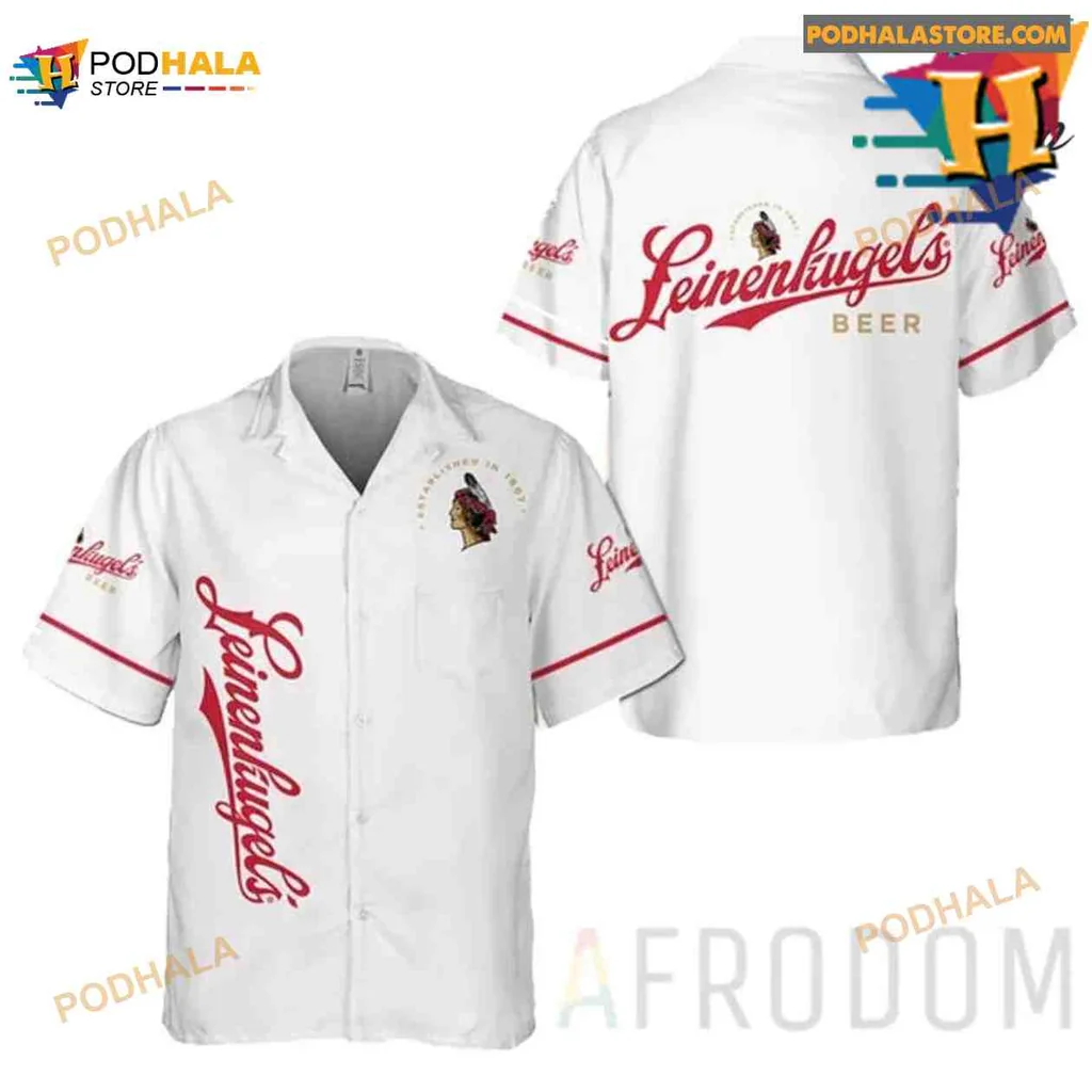 Leinenkugels Beer Hawaiian Shirt With Bold Red Design