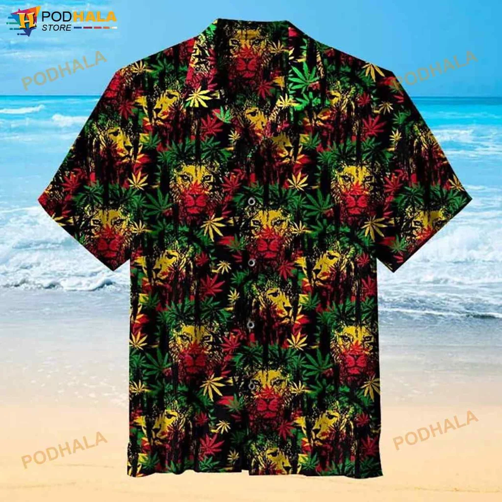 Leopard Camouflage Hawaiian Shirt With Tropical Jungle Print