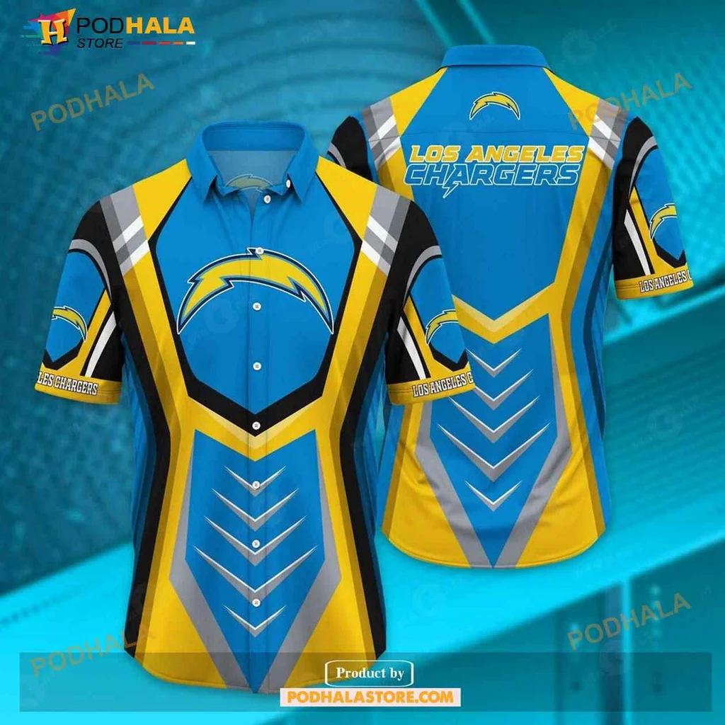 Los Angeles Chargers Hawaiian Shirt Featuring Bold Team Colors And Logo