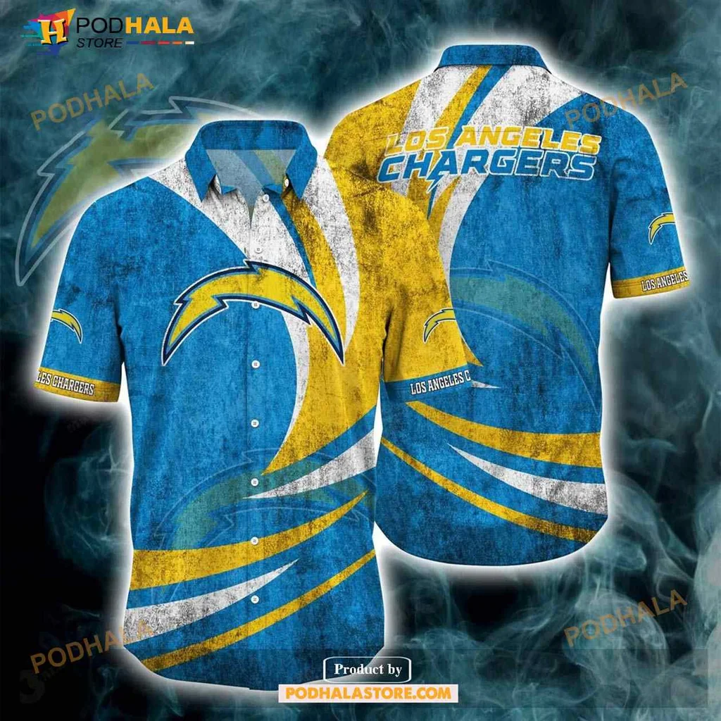 Los Angeles Chargers Hawaiian Shirt With Bold Team Colors For Men And Women
