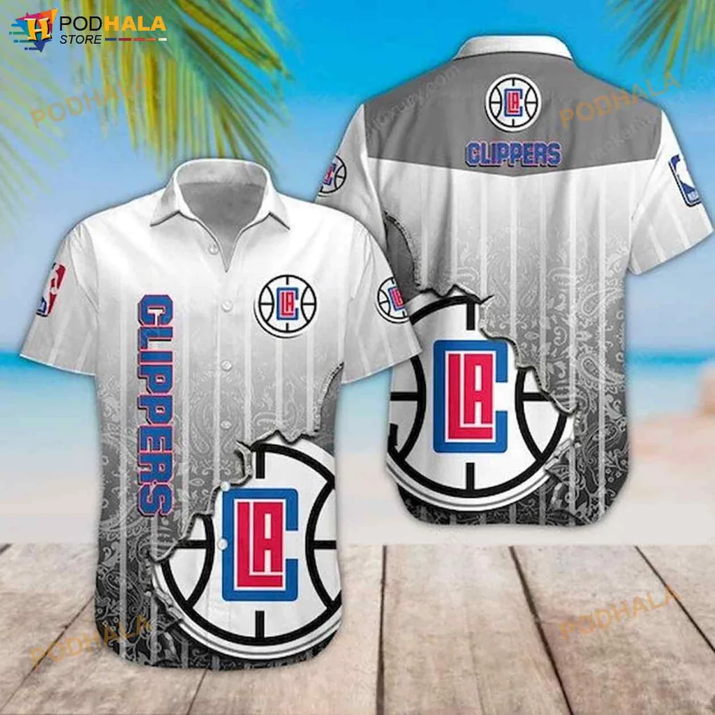 Los Angeles Clippers Hawaiian Shirt With Bold Team Logo
