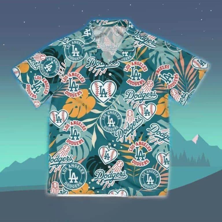 Los Angeles Dodgers Aloha Shirt With Tropical Baseball Design