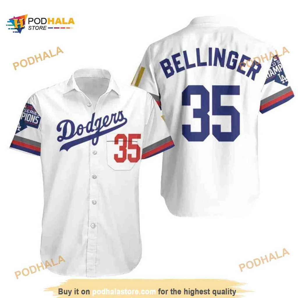 Los Angeles Dodgers Baseball Hawaiian Shirt, Bellinger 35 Design