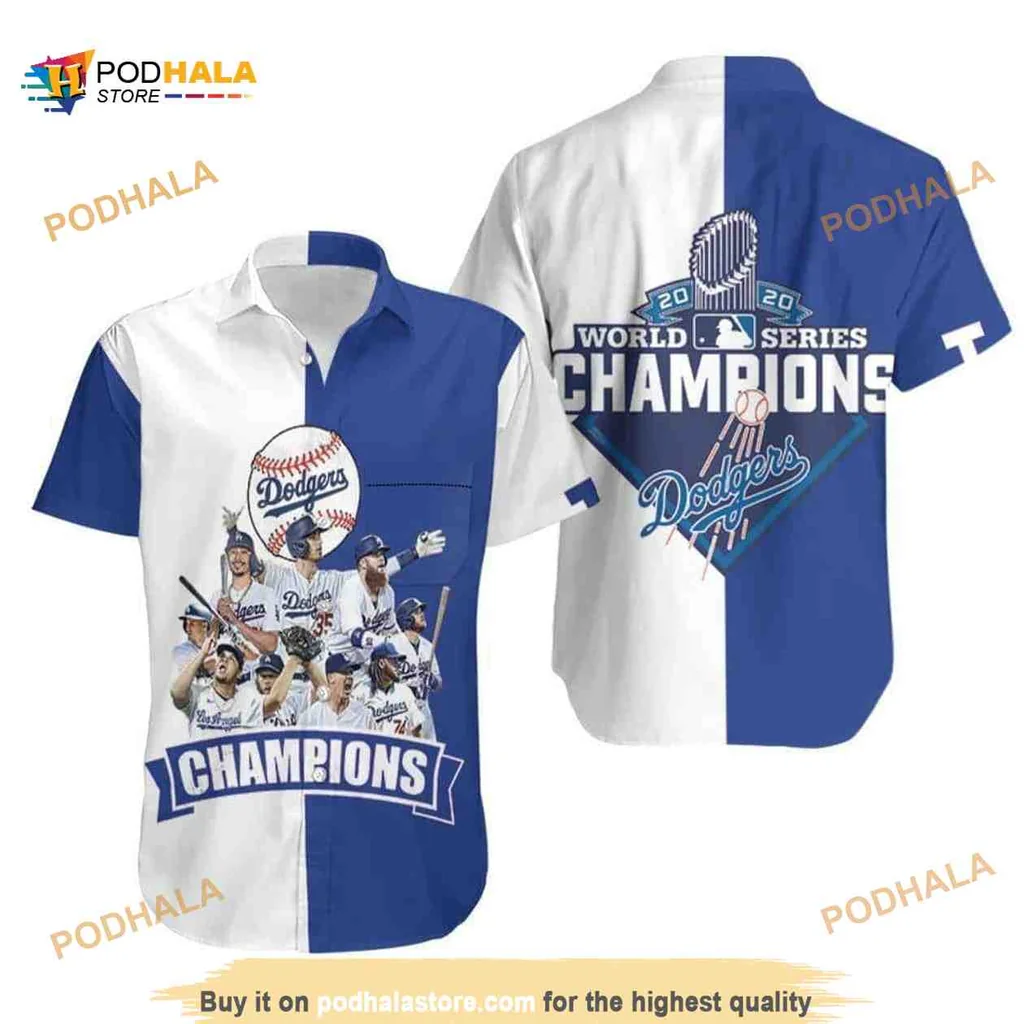 Los Angeles Dodgers Champions Hawaiian Shirt With Celebratory Design