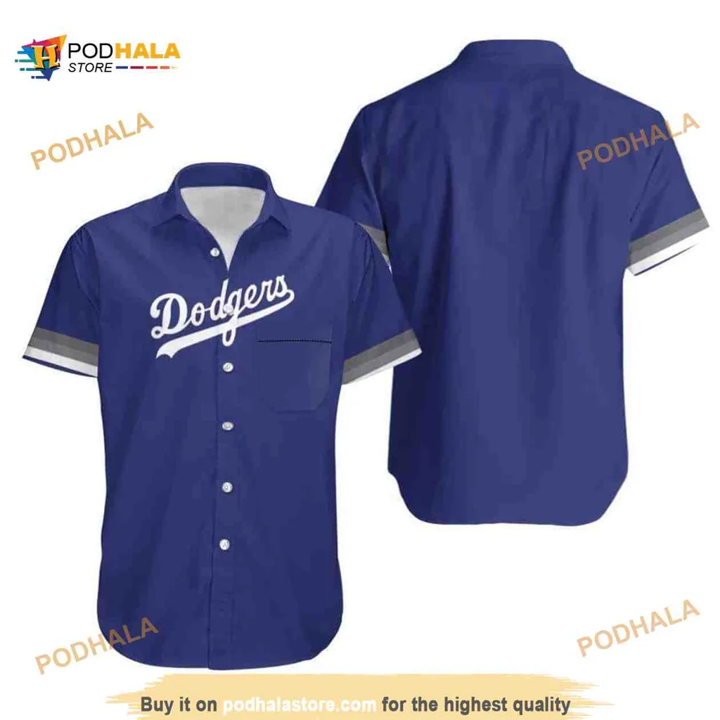 Los Angeles Dodgers Funny Hawaiian Shirt With Cursive Design