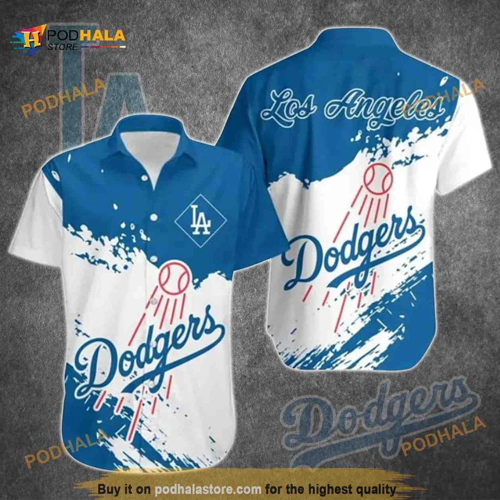 Los Angeles Dodgers Hawaiian Shirt With Iconic La Logo