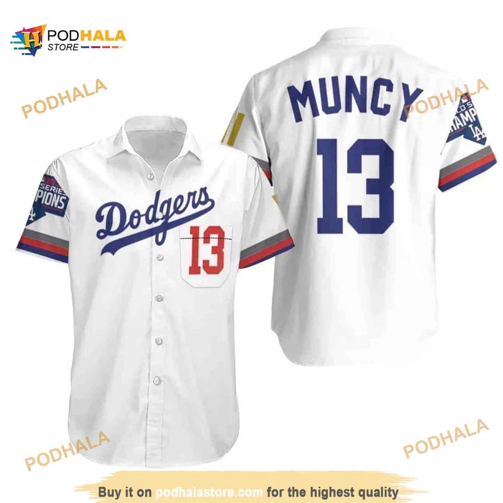 Los Angeles Dodgers Hawaiian Shirt With Muncy 13 Player Number