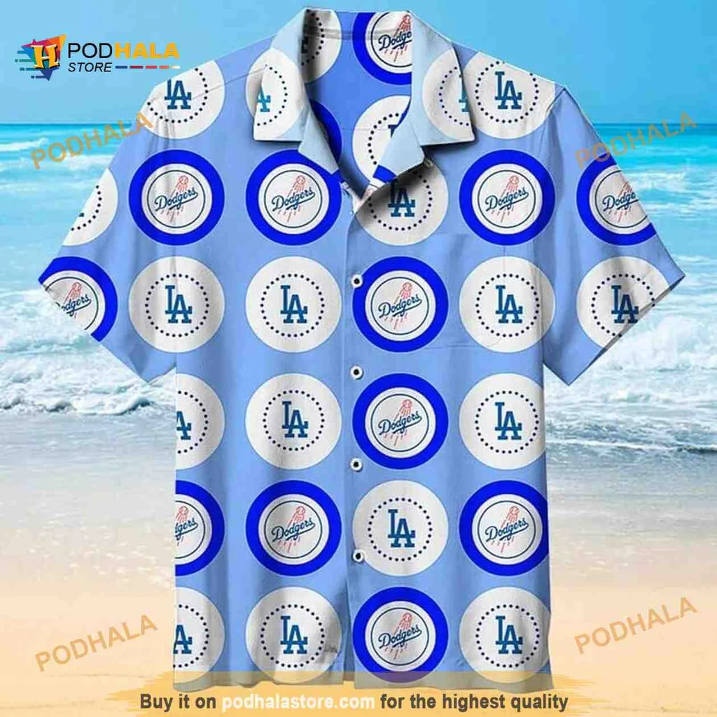 Los Angeles Dodgers Hawaiian Shirt With Vibrant Team Logos