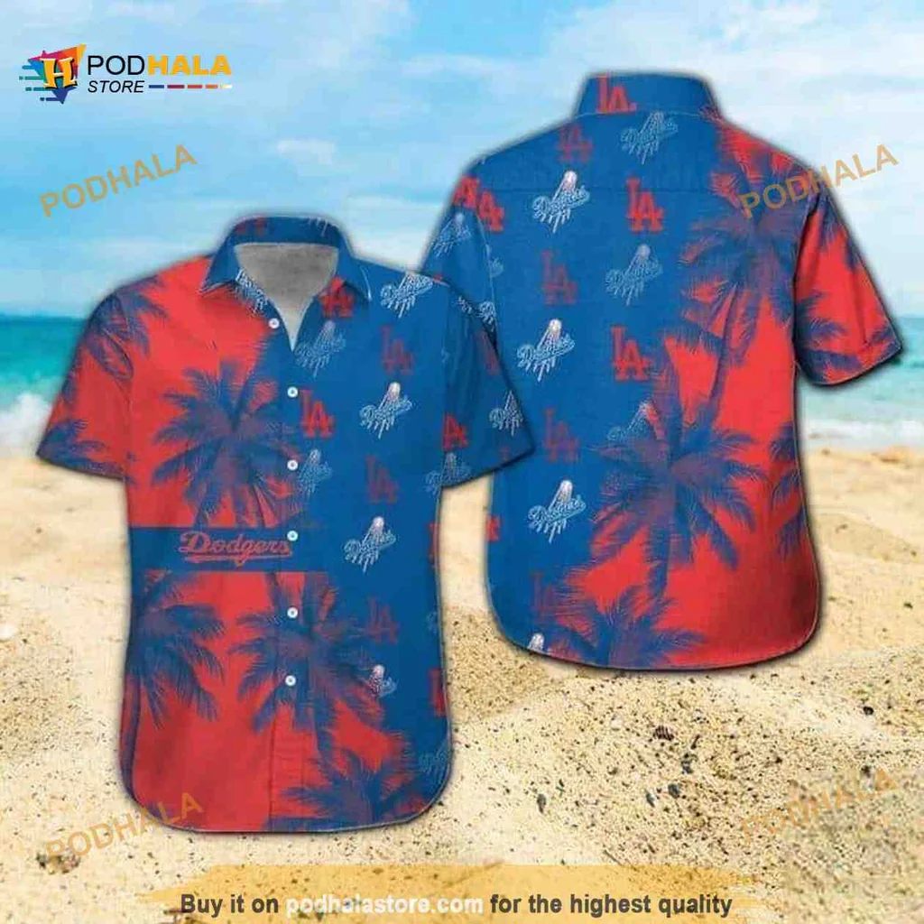 Los Angeles Dodgers Palm Tree Hawaiian Shirt For Beach Lovers