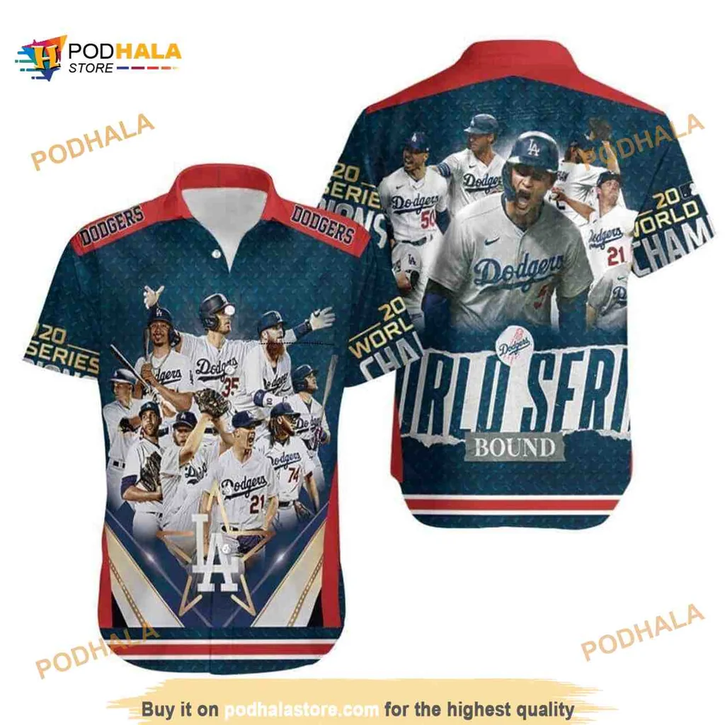 Los Angeles Dodgers World Series Aloha Shirt, Celebrate Team Spirit