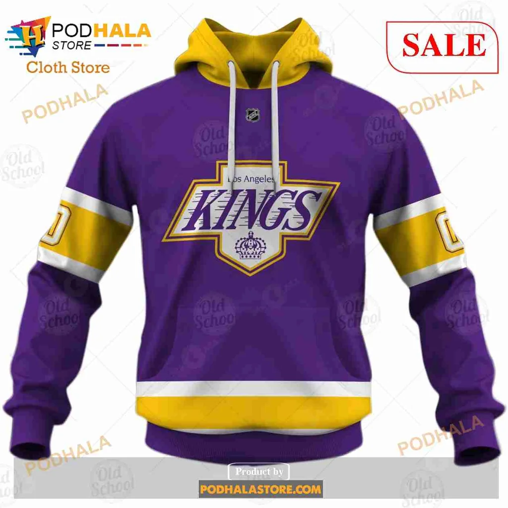 Los Angeles Kings All Over Print Hoodie With Custom Name And Number Los Angeles Kings All Over Print Hoodie With Custom Name And Number