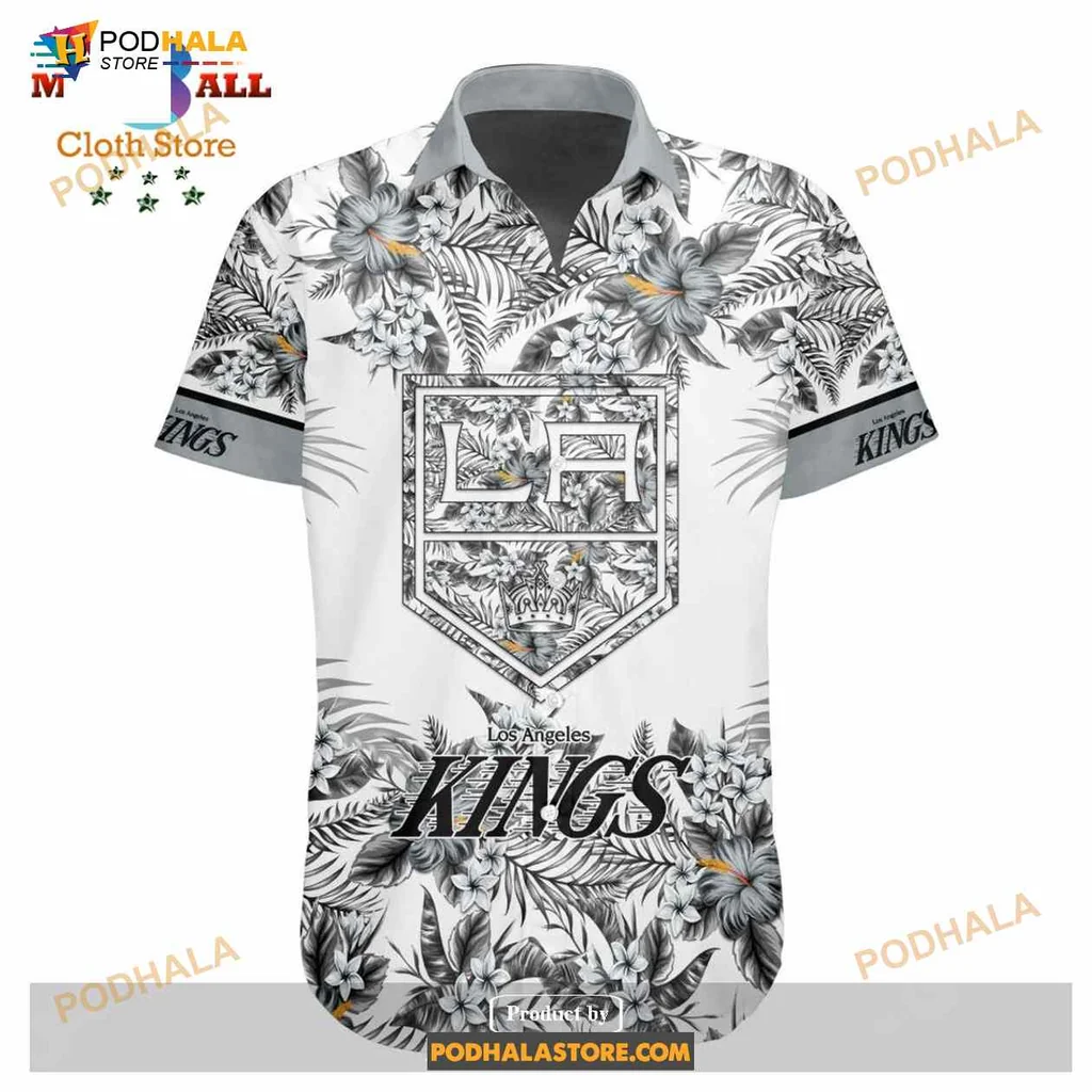 Los Angeles Kings Floral Hawaiian Shirt With Tropical Flowers